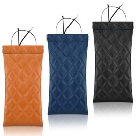 Hifot Leather Glasses Case, Soft, Pack of 3, Portable Squeeze Top, Sunglasses Case, Slim PU Glasses Box, Glasses Case, Travel Glasses Case, Glasses Case for Women, Men, Children, multicoloured