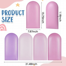 Jetec 4 Pcs Wall Padding for Kids with Autism Playroom Anti Collision 3D 15. 75 x 7. 87 Inch Peel and Stick Headboard Upholstered Wall Panels for Nursery Protection(Purple Series)