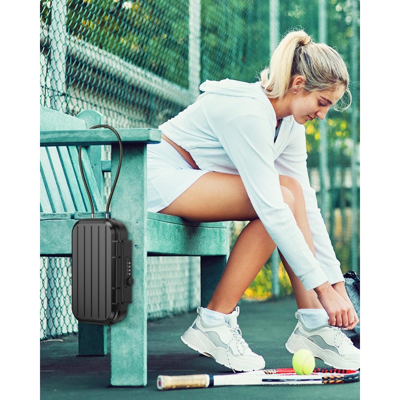 Brifit Portable Safe Box with Code, Key Lock Box Combination