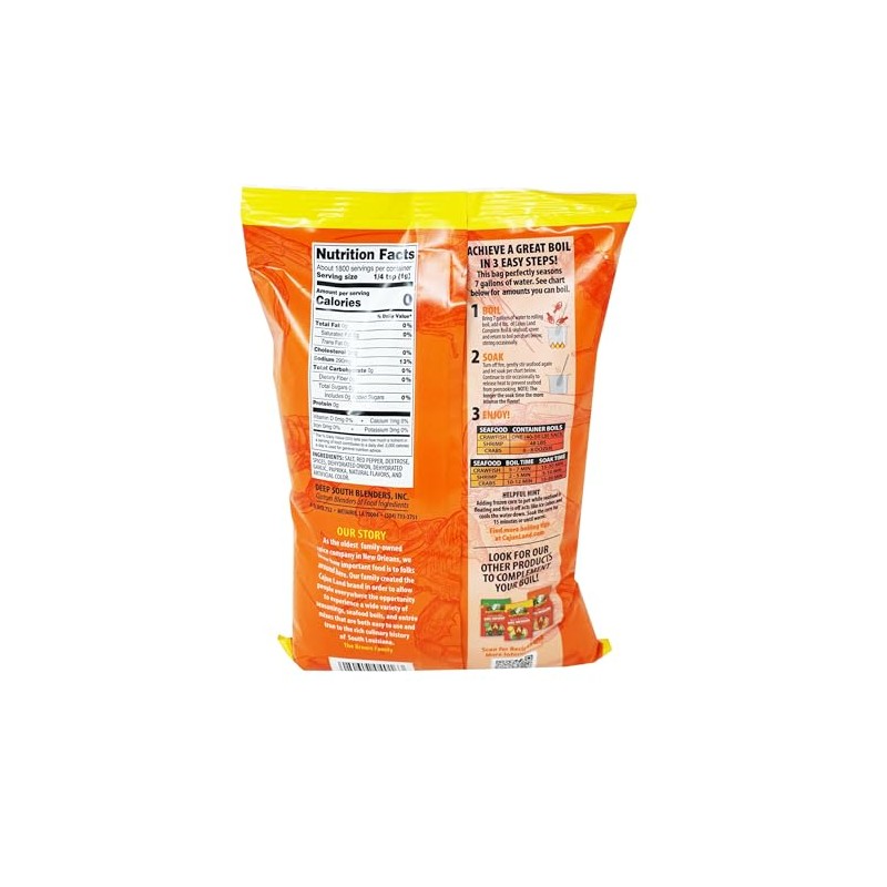 Cajun Land Crab Shrimp Crawfish Boil Complete 4 Lbs -