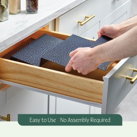 Metal Spice Drawer Organizer (10-1/4" Spice Rack - Expandable) Spice Rack for Drawer Organizer for Cabinet and Drawer with Inclined Racks for Easy Reach Seasoning Organizer No Tools Required