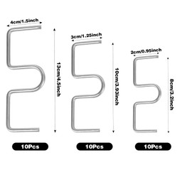 Pack of 30 Branch Supports for Fruit Trees, Spreader Branch Support for Fruit Trees, Metal Branch Puller for Fruit Trees, 13/10/8 cm M-Shaped Branch Spreader, Metal Branch Clips for Garden Branches