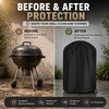 Black BBQ Grill Cover for Outdoor Cooking – Fabric Round