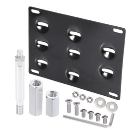 X AUTOHAUX Car Front Bumper Tow Hook License Plate Mount Bracket Holder Set for Subaru BRZ Forester Impreza WRX STI 2016-2019