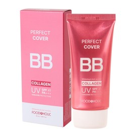 Foodaholic Perfect Cover Collagen BB Cream 50ml SPF41 / UV Protection Tone-Up Glow BB / 푸드어홀릭 퍼펙트 커버 콜라겐 비비크림 50ml SPF41 자외선차단 톤업 결광 BB