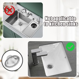 BokWin 4PCS 2.12 inch Top / 0.9 inch Stainless Steel Mesh Sink Strainer Slop Basket Filter Trap for Shower Bath Tub Drain Hair Catcher for Home Bathrooms