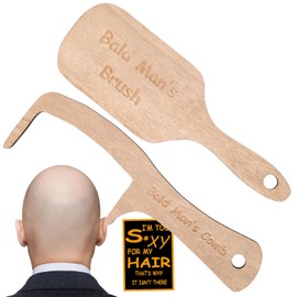 JULEASEL 2PCS Funny Bald Man's Comb Funny Gag Gift White Elephant Gift Prank Gift for Men Hair Loss Comb for Bald Men Gift Over The Hill Party Gift Birthday for Men