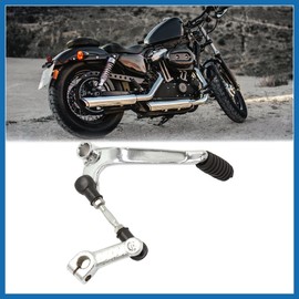 A ABSOPRO Silver Tone Metal Gear Shifter Shift Lever 26cm Long for Motorcycle Item Replacement