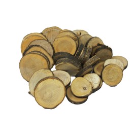 Bright Ideas Natural Branch Offcuts Round 250g in Assorted Sizes Ideal for Kids' Arts and Crafts Projects, Sensory Stimulation, Alternative Crafting Materials for Schools. BI8403.
