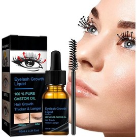 Bluemega Pestaña Aceite De Ricino, Aceite Para El Crecimiento Del Cabello De Las Cejas, Pestañas, Suero Para El Crecimiento Del Cabello
