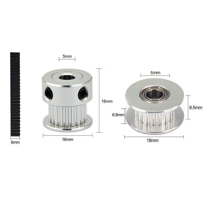 KeeYees GT2 Timing Belt 5M + GT2 Timing Pulley 20