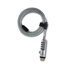 Hama 00126821 Candado para portátil de Portable Padlock, Silver