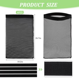 4 Pcs Dryer Lint Catcher Outdoor Desiccators Vent Dust Filter Replacement Network Cotton Wool Collector Made Plastic Material Durable 10.2 * 26.7 Inches（Black）
