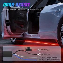 Nilight 4Pcs Aluminum Underglow Neon Accent Strip Lights 396 LEDs Dream Color Door Assist Multi Mode Sound Active Function Music Modes with APP Remote Control Underbody Light Strips for Car Truck RV