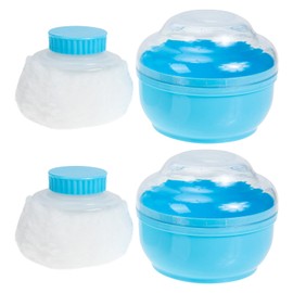 OATIPHO 2Sets Powder Puff Storage Container with Case Adorable Talcum Powder Puff Box for Easy Application and Gentle Use Skin for Home and Travel