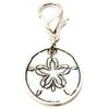 ChubbyChicoCharms Sand Dollar Pewter Charm on a Zipper Pull