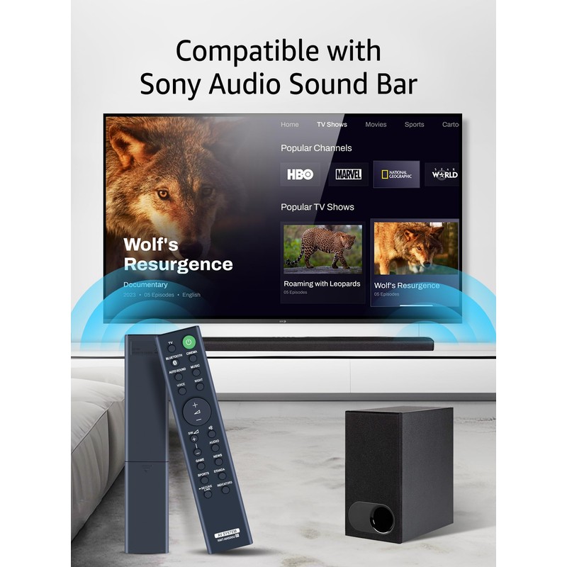 PZL New Replacement RMT-AH500U Remote Control fit for Sony Soundbar