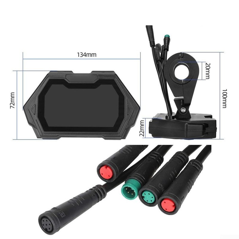 Electric Scooter LCD Display Dashboard Meter with Clear Screen and