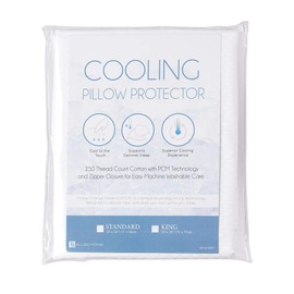 Allied Essentials Serenity Cool Sleep Pillow Protector, White (King)