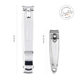 TITANIA Nagelknipser Set (klein + groß) • Nagelzwicker klein für Fingernägel & Nagelknipser groß für Fußnägel • Für Hände & Füße • Nagelschneider Set für Damen & Männer