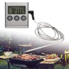 Nikou BBQ Thermometer Fleisch Futter Kochsonde LED Thermometer mit Timer