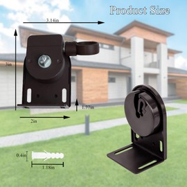 Roller Shade Bracket Coolaroo Replacement Parts for Indoor/Outdoor Sunshade and Roller Blinds Coolaroo Sun Shades Outdoor (Cordless Bracket, Brown)