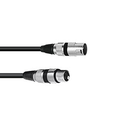 Omnitronic XLR cable, 3 pin, 0.2 m, black