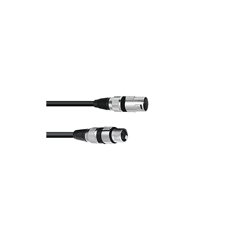 Omnitronic XLR cable, 3 pin, 0.2 m, black