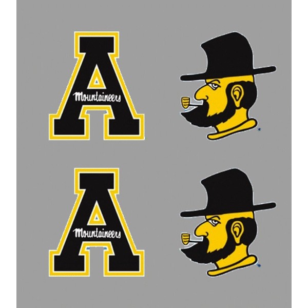 Appalachian State Waterless Peel & Stick Temporary Spirit Tattoos –