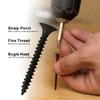 BAAB FASTENER 180PCS Wood Screws Assortment, M3.5 Black Screws Coarse
