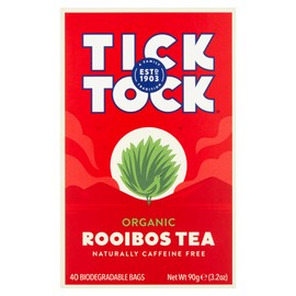 Tick Tock Organic Rooibos Tea 40 Biodegradable Bags 90g