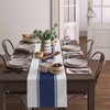 Modern Navy Blue Table Runners, Farmhouse Stripes Table Runner Dresser