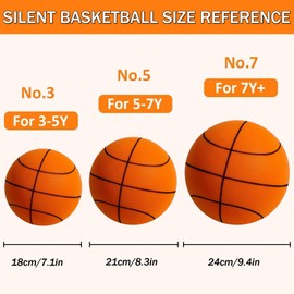 ensthee Silent Basketball, 2025 New Dribble Dream, Indoor, Foam, Orange, 18cm