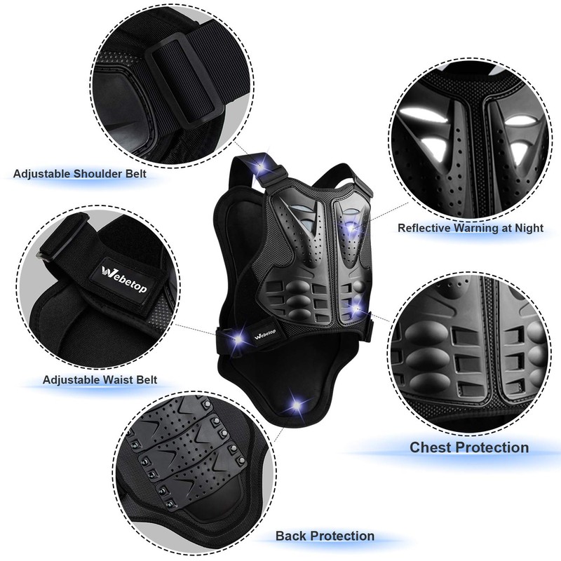 Webetop Motorcycle Armor Vest Protector for Dirt Bike Mountain Bike
