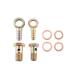 X AUTOHAUX 2 Set 14mm 16mm Banjo Hose Barb Bolt Fittings with Spacers for Car