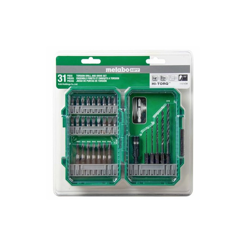 Metabo HPT Drill and Drive Bit Set | 31 Piece