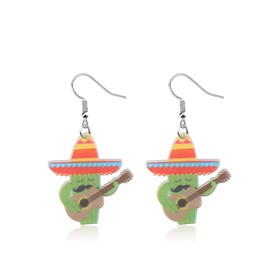 Mexican Fiesta Party Earrings Cinco De Mayo Jewelry Mexican Festival Lover Gift for Mexican Women, CM, No Gemstone