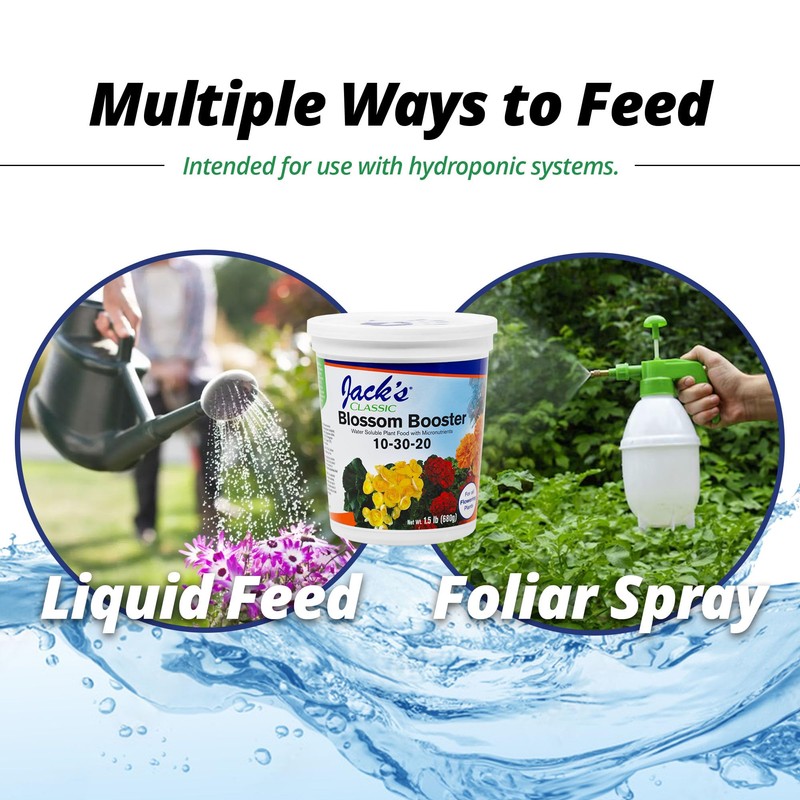 Jack's Classic 10-30-20 Blossom Booster Water-Soluble Fertilizer with Micronutrients for