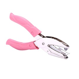 Heart Single Hole Punch 1/4” Paper Hole Puncher for Crafts with Pink Soft Grip Handle for DIY Craft Tags Paper in Home, Office, Classroom (Heart)