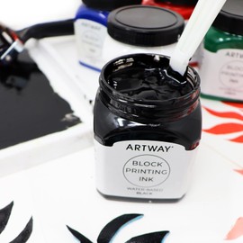 Artway Inchiostro Premium per la Stampa a Blocchi - 250ml - Nero - Ideale per la Stampa a Rilievo, a Blocchi e su Linoleum