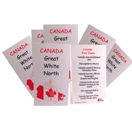 Canada Fact Cards Bulk Bundle Teachers Classroom Pack Fun Facts for Canadian Trivia, Set of 24