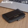 Unbranded Men's Leather RFID Blocking Zip Around Credit Card Holder