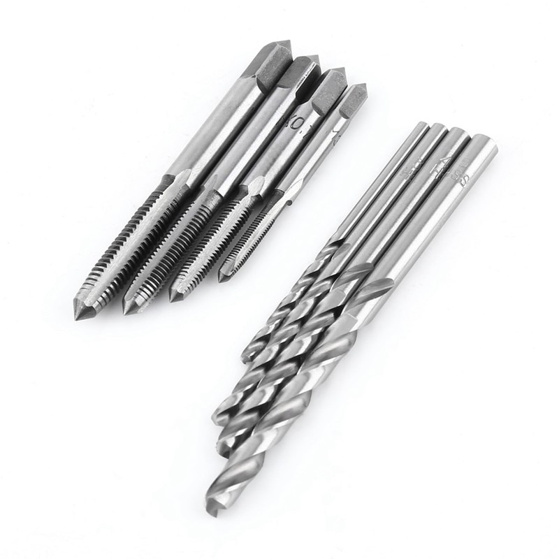 9PCS/Set Threading Tapping Tool Kit,M3x0.5/M4x0.7/M5x0.8/M6x1.0 Screw Taps T-Handle Tap Wrench
