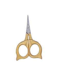 ZAMAHA UK® 1 Pcs Stainless Steel Sewing Scissors DIY for Embroidery, OWL Scissors, Craft, Needle Work, Art Work & Everyday Use (Blue Colour Crane Design) (Gold)