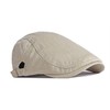 BUDUBIBI Cotton Beret Flat Cap Men's Summer Peaked Cap Newsboy
