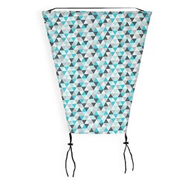 OLOBABY Sun Shade with UV Protection Universal Baby Sun Sail for Pram, Pushchair, Buggy Stroller (Green & Grey Triangles)
