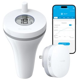 GoveeLife Termómetro inteligente para piscina y baño, aplicación inalámbrica, fácil de leer, termómetro digital WiFi flotante con IPX7 impermeable, alerta de notificación, monitor de temperatura del