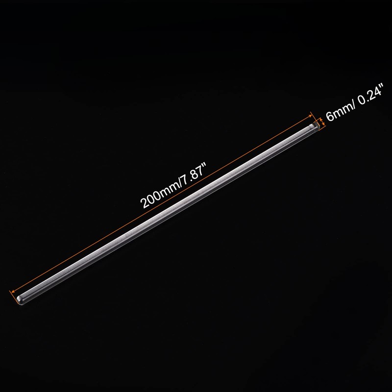 sourcing map Borosilicate Glass Stirrers with Both Ends Round for