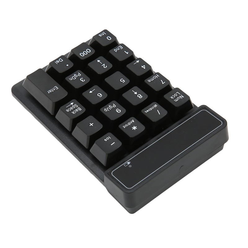 Wireless Number Pad Black 19 U Shaped Keys BT4.0 Battery