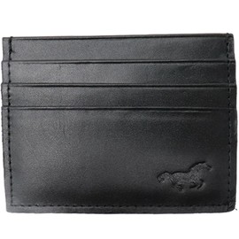 Premium Leather Credit Card Holder with RFID Card Holder Credit Card Holder Ultra Thin Wallet for Credit Cards and Banknotes, black, S, Compact